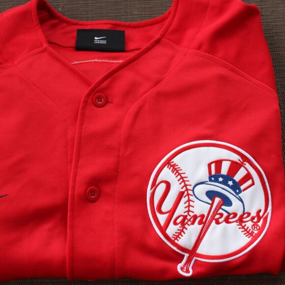 Baseball VTG Derek Jeter Jersey NY Yankees #2 Nike Team Genuine Merchandise - Picture 3 of 15